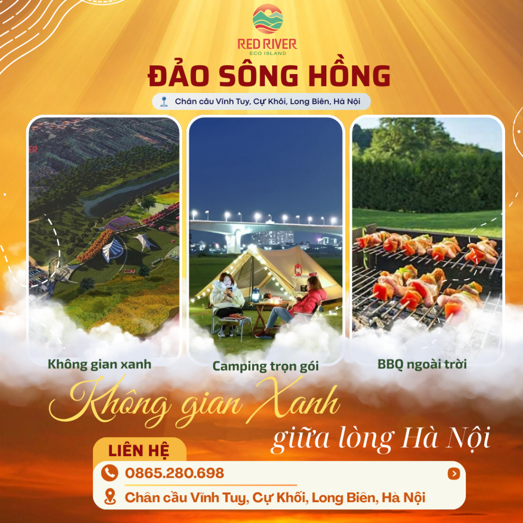 Khu du lịch Đảo Sông Hồng – Mô hình sinh thái trải nghiệm ven đô