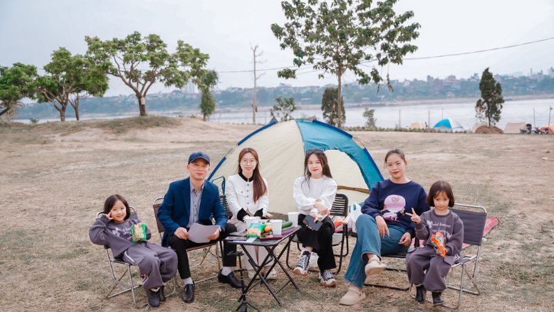 Camping Đảo sông Hồng – Xu hướng nghỉ ngơi cuối tuần giữa lòng Hà Nội