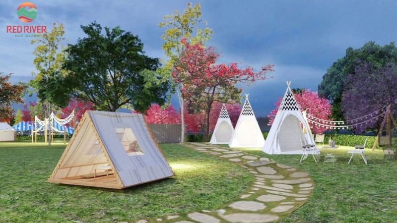 Dịch Vụ Thuê Lều Camping Tại Đảo Sông Hồng